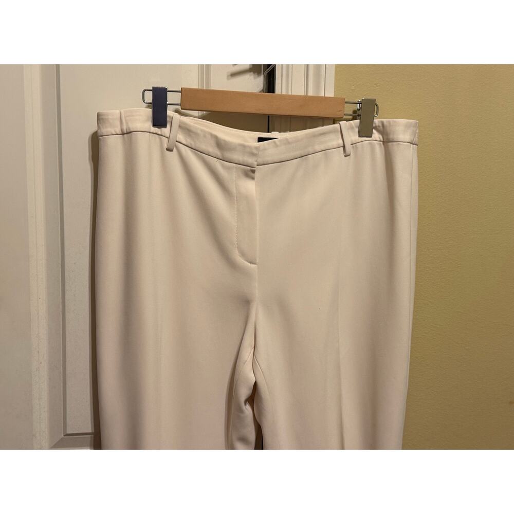 Theory Treeca Admiral Crepe Pants Size 16 Ivory Cream Slim Ankle Trousers - Picture 4 of 11